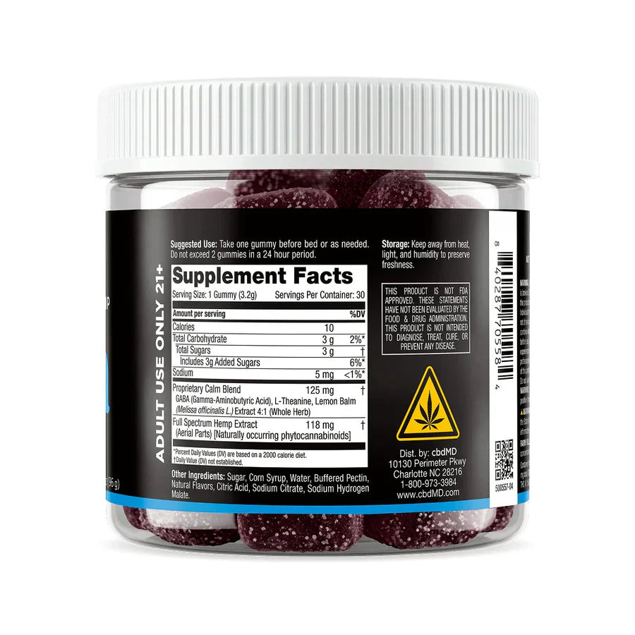 Gomitas CBD Full Spectrum - CbdMD Calm®  | Fuertes / Nocturnas